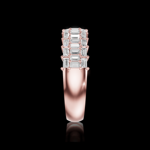แหวนหมั้นเพชรทรงกลมเจียระไนแบบบริลเลียนท์ Aurum Diam เพชรเลี้ยงในห้องปฏิบัติการ สี E รับรองโดย EGL ชุบเงินแท้ 925 ดีไซน์ทันสมัย - Product Image 6