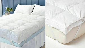 Protector de Colchón Acolchado Blanco de Poliéster Lavable para Uso Doméstico en Todas las Estaciones con Diseño Sólido - Product Image 6