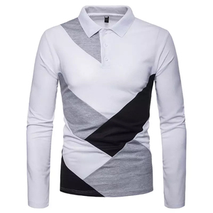 Mens Long Sleeve Polo <b>Shirt</b> Relaxed Fit Solid <b>Color</b> Soft Stretch Breathable Lightweight Casual Daily Wear Classic <b>Shirt</b> - Product Image 2