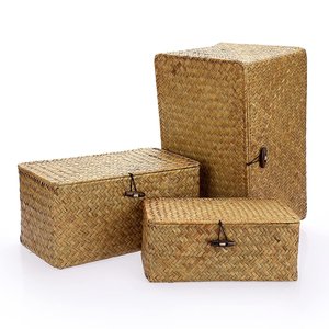 Cajas combinadas entrelazadas de rafia natural, cajas para libros, caja para dulces de boda, estuche para regalo, listo para enviar - Product Image 3