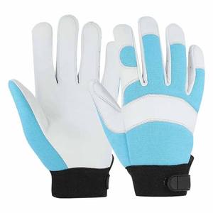 Gants de travail en cuir de vachette grainé, antidérapants, résistants, doux et confortables, résistants à la chaleur, pour le jardinage - Product Image 1
