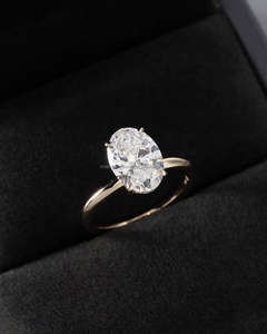 IGI/GIA Lab Grown Cut Diamond Vintage 14K Anillo de boda/compromiso amarillo Unisex Oro blanco fino para fiesta de aniversario-Worthy - Product Image 1