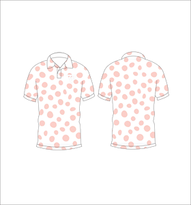 Men’s <b>White</b> Pink Polka Dot <b>Polo</b> Shirt Short Sleeve Casual Breathable Slim Fit Summer Golf Shirt Custom Logo OEM - Product Image 6