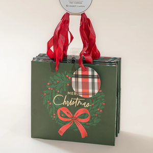 Christmas Paper <b>Bag</b> Wholesale OEM Custom Gift <b>Packaging</b> <b>Bag</b> With Handle Eco Friendly UV Coating Free Sample High Quality - Product Image 1