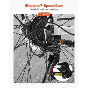 Lightweight Aluminum <b>Frame</b> Hybrid <b>Bike</b> 700c Wheel Commuter B for Men and Women Urban City Step Adult Urban Bicycle - Product Image 3
