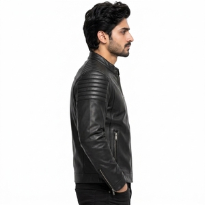 Wholesale <b>Cheap</b> Price <b>Men</b> Breathable <b>Leather</b> <b>Jacket</b> With OEM Serviced 2026 Best Design Sheep Skin <b>Leather</b> <b>Jacket</b> for <b>Men</b> - Product Image 3
