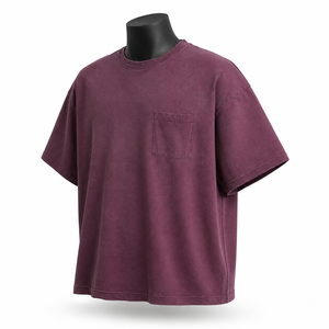 Camiseta de Hombre de Primera Calidad, Talla Grande, Algodón Lavado, Venta al Por Mayor, Ropa Casual - Product Image 3