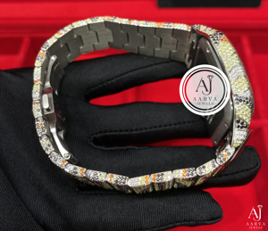 Montre mécanique à cadran carré avec bracelet en strass et incrustations de cristaux, montre-bracelet tendance pour soirée, bijou cadeau - Product Image 5
