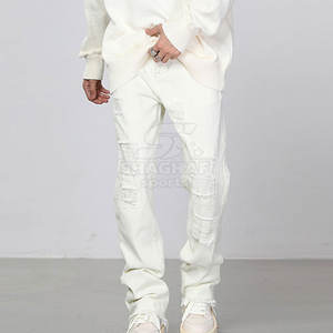 Pantalones Vaqueros Casuales y Elegantes para Jóvenes, con Costuras Resistentes, Lavados, para Hombre - Product Image 2