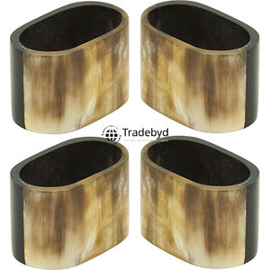 Luxury Natural Horn Eco-Friendly Country Style Handmade Napkin Ring 4.5cm Width Dining Table Accent Tradebyd - Product Image 4