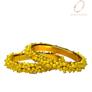 Fashionable High Selling Yellow Moti Pearl Gold Plated <b>Bangles</b> <b>Bracelet</b> Women Designer Jewellery Wedding Wholesale Price <b>Bangle</b> - Product Image 1
