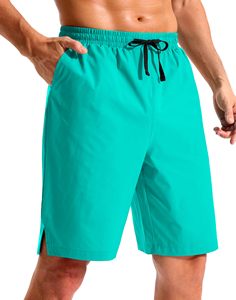 Swim Shorts for Men's Trunks Quick Dry Breathable <b>Board</b> Beach Zipper Pockets 9 Inch Beach Bathing Suit Lightweight Swimwear - Product Image 1