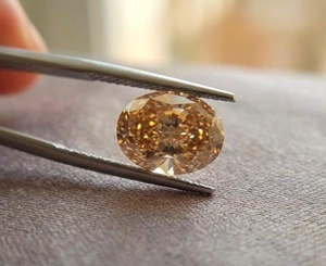 Diamant ovale brillant fantaisie 2,00 carats, certifié IGI, CVD, diamant brut fait main pour la création de bijoux (bagues, boucles d'oreilles) - Product Image 3