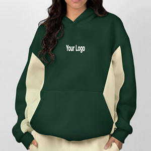 Nueva Llegada 2026 Sudadera con Capucha para Mujer, Bloques de Color, Manga Larga, Tejido de Algodón, Informal, para Otoño, con Bolsillos y Logotipo Frontal - Product Image 1