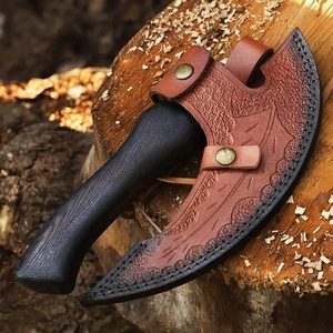 ขวานเหล็กกล้าคาร์บอน Ahmad Fabric รุ่น Tomahawk หัวขวานแบบมีหนวด ด้ามไม้พะยูง สำหรับงาน DIY ขวานตัดพิซซ่าขนาดใหญ่ 4 3/4 นิ้ว - Product Image 6