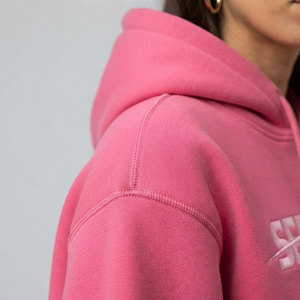 Ladies Cozy Hooded Sweatshirt Thick Warm Fleece Fabric Modern Loose Shape Long Sleeve Pullover <b>Top</b> Urban Fashion <b>Cold</b> Weather - Product Image 3