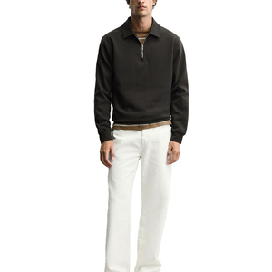 Sweat-shirt à capuche pour homme, coupe classique, couleur unie, tricoté, 100% coton, avec poche, respirant, séchage rapide, écologique, décontracté - Product Image 1