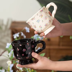 Taza de café de cerámica hermosa, apta para microondas y lavavajillas, para un uso diario conveniente. - Product Image 6