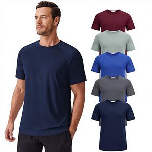 T-shirt de sport à manches courtes en polyester 100 % de haute qualité, 180 grammes, tricoté, décontracté, à imprimer, séchage rapide, respirant, pour la course à pied - Product Image 5