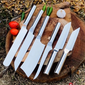 Juego de Cuchillos de Chef de Acero Inoxidable de 8-9.9 Pulgadas, Acabado Pulido, Diseño Minimalista, Mango Ambidiestro - Product Image 1