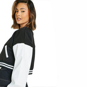 Chaquetas Varsity de Lana para Mujer 2026, Venta al Por Mayor, Diseño Personalizado, Parches Bordados, Chaquetas Varsity Cortas para Mujer, Transpirables, OEM - Product Image 3