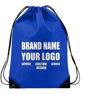 Brand Name Custom Design <b>Drawstring</b> <b>Backpack</b> Unisex Polyester Gym Bag With Logo Print - Product Image 4