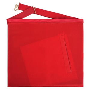 Delantal Masónico de Arquitecto con Grados, Cinta Roja Moiré, Regalia Masónica, Delantal Ceremonial para Logia, Calidad Premium - Product Image 2