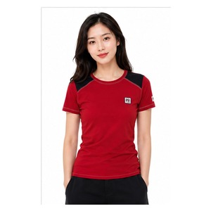T-shirt femme OEM 2 couleurs, 100% coton, coupe oversize, épaules tombantes, col rond, respirant, écologique, été - Product Image 5