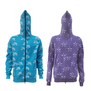 เสื้อฮู้ดแบบเต็มตัวพิมพ์ลายทั้งตัว สไตล์สตรีทแวร์สำหรับฤดูหนาว แบบ unisex  รับผลิตแบบ OEM ODM เสื้อแฟชั่นสำหรับผู้ชายและผู้หญิง - Product Image 1