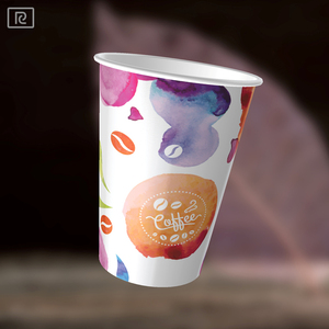 Vasos de Papel Desechables Riiqi de 12oz, de Pared Simple, Reciclables, con Recubrimiento de PE de Grado Alimenticio, para Café, Té con Leche, con Impresión de Logotipo Personalizado, Venta al Por Mayor - Product Image 2