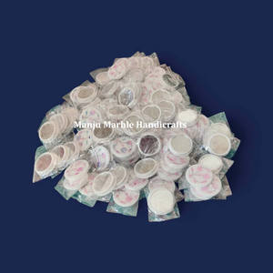 กระจกฝังลายหินอ่อนและหินสบู่แบบทำด้วยมือมาใหม่พร้อมแม่ของไข่มุกเปลือกหอยทะเลศิลปะลายดอกไม้ใช้สำหรับตกแต่งบ้าน - Product Image 4