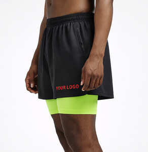 Custom 2 in 1 Running <b>Shorts</b> <b>Compression</b> Activewear <b>Men's</b> <b>Compression</b> Workout <b>Shorts</b> Athletic Gym <b>Shorts</b> For <b>Men</b> - Product Image 1
