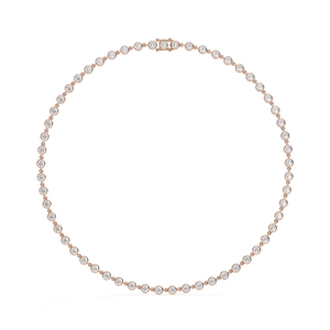 Collier tennis en diamant Célestine de qualité supérieure pour hommes et femmes, diamants de laboratoire, argent sterling, 9KT, 10KT, 14KT, 18KT |   16 pouces - Product Image 5