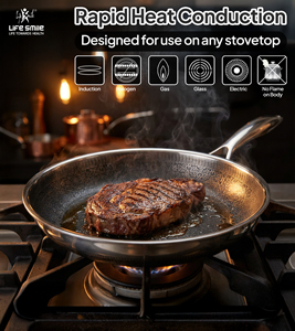 Juego de Utensilios de Cocina de Acero Inoxidable 18/10 de Alta Calidad, 12 Piezas, con Patrón de Encaje Antiadherente y Compatibilidad con Inducción - Product Image 4