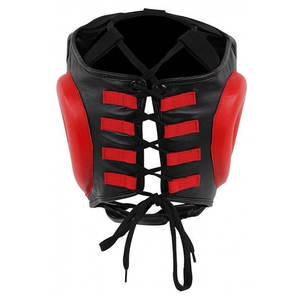 Casque de boxe en mousse rouge et noir, protection intégrale du visage, fermeture à boucle réglable, unisexe, adulte, casque de sport, Lawd Sports 11-15 Air - Product Image 3