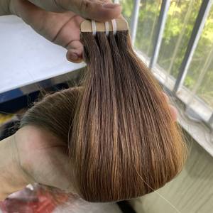 Venta al por mayor de cinta de cabello sin procesar, 100% humano, doble cinta de pelo virgen para Europa - Product Image 3