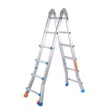 Heavy Duty Aluminum Multi Position <b>Ladder</b> Folding <b>Telescoping</b> Step Stool <b>Extension</b> - Product Image 2