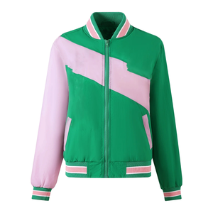 Veste coupe-vent imperméable grande taille AKA UV à changement de couleur, verte, blanche, rose, réactive, entièrement zippée, à capuche, streetwear, motif chevron - Product Image 1