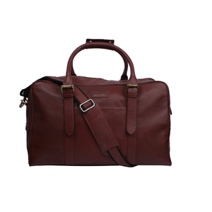 Sac de voyage en cuir véritable de haute qualité, léger, résistant à l'eau, avec fermeture éclair, grand espace de rangement pour hommes, marron - Product Image 1