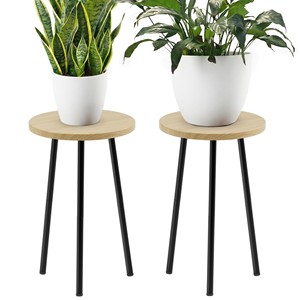 Aqdus Saleem AC-TPS016 Acacia Wood Minimalist <b>Rectangle</b> Plant Stand | Geometric Base Outdoor <b>Planter</b> Stand (Wholesale) - Product Image 1