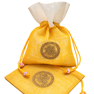 Sac cadeau traditionnel coréen Bokjumeoni, pochette brodée porte-bonheur avec cordon de serrage, sacs souvenirs coréens, sacs cadeaux réutilisables pour mariage - Product Image 6