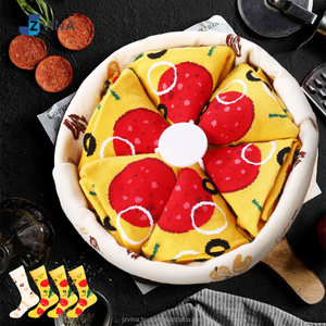 Calcetines de Pizza Personalizados para Hombre, Transpirables, con Estampado Digital, en Caja de Regalo, Novedad, de Algodón, Diseño de Comida, Marca Privada, Creativos - Product Image 4