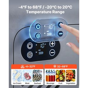 Congelatore Elettrico Portatile 19QT/18L 12V/24V DC 100-240V AC con Compressore 4-68 e Maniglia, Frigorifero 12 Volt per Auto - Product Image 3
