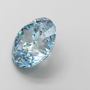 Diamant de laboratoire CVD de 1,1 carat, taille portugaise, vert bleu vif fantaisie, VVS2, polissage EX, éclat excellent, pierre lâche certifiée - Product Image 3