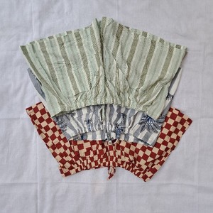Women's Frill Pajama Set Sage Green Multi Stripe Woven Cotton Green Tassel Drawstring Waist Frill Hem Casual Summer Shorts - Product Image 3