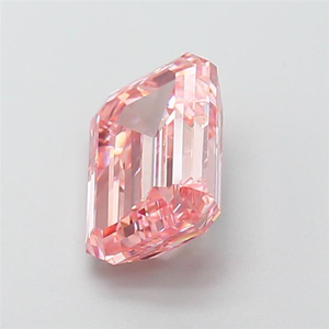 Diamant rose de 2 carats, taille émeraude, rare, de couleur fantaisie, taille étagée, diamant non monté pour une œuvre maîtresse de joaillerie de luxe sur mesure - Product Image 3