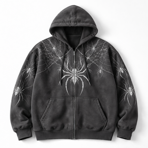 Sudadera con capucha pesada personalizada al por mayor con estampado de araña - Proveedor directo de fábrica para compras al por mayor OEM - Product Image 5