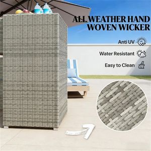 Portasciugamani e Armadietto Grigio per Piscina, Pratica Piattaforma di Stoccaggio - Product Image 3