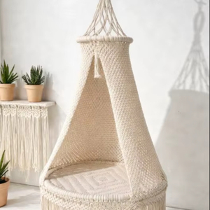 Handmade Macrame <b>Hanging</b> <b>Chair</b> | Boho Swing <b>Chair</b> | Cotton Rope Hammock Seat | Beach & Garden Decor | Indoor Outdoor Relax <b>Chair</b> - Product Image 1