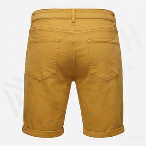 <b>Mens</b> High Quality Denim Canvas Shorts Summer Casual Fitted Comfortable Waistband Quick Dry <b>Jeans</b> Wear Customized Color Faded - Product Image 2